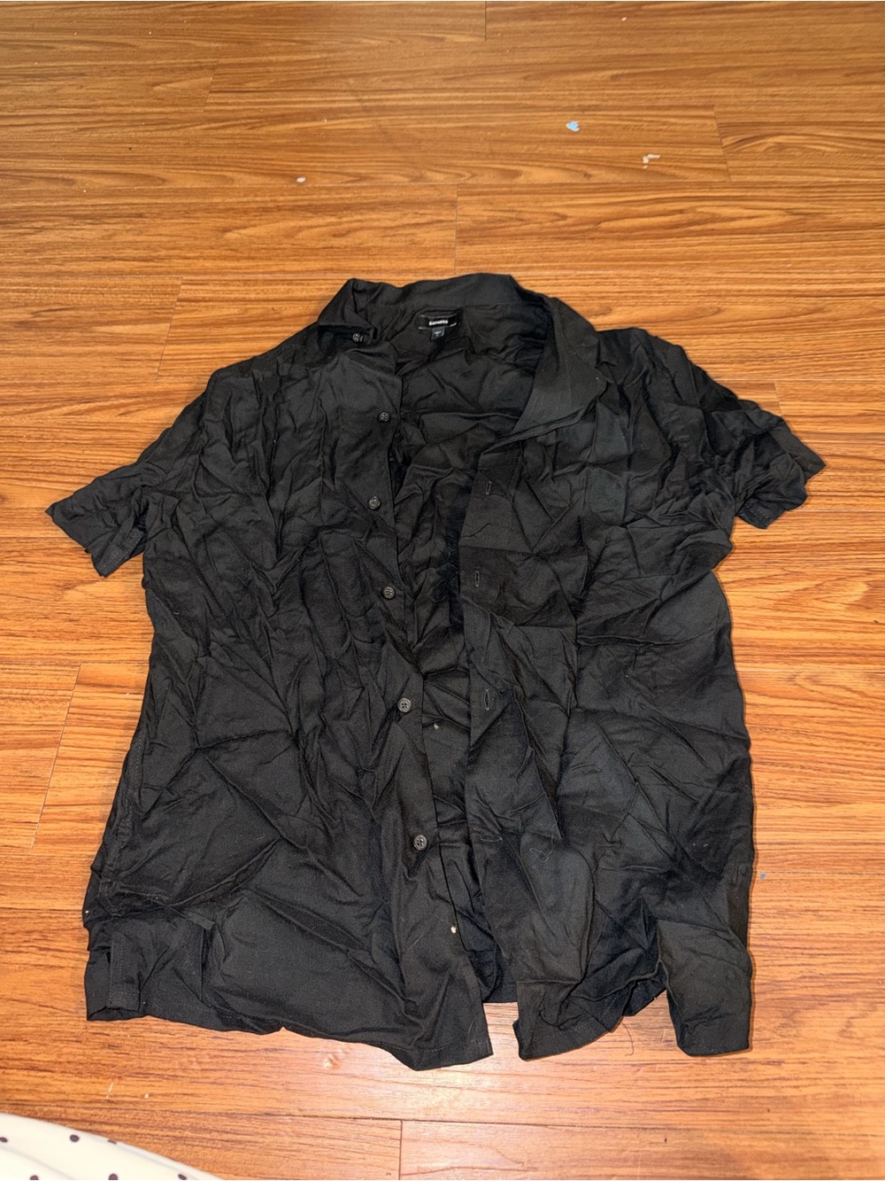 Express Men's Black Short-Sleeve Lightweight Shirt Jacket